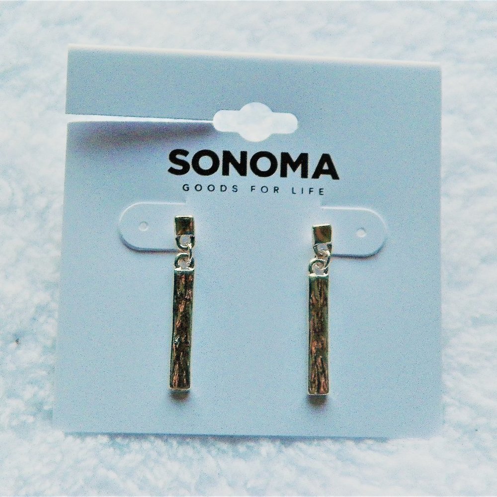 Sonoma Minimalist Earrings Hammered Bar